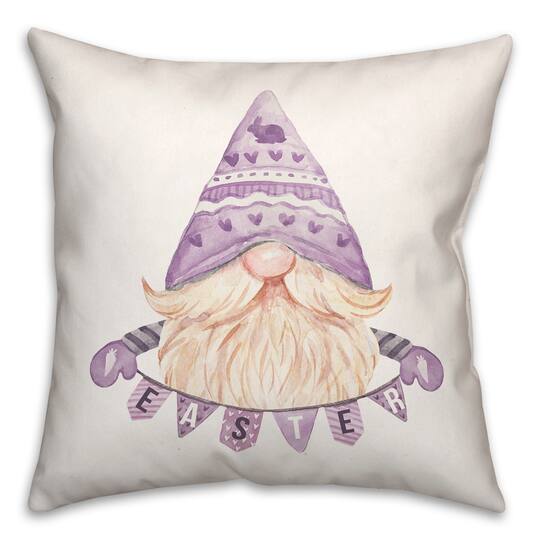 Easter Gnome Banner 2 18" x 18" Indoor / Outdoor Pillow
